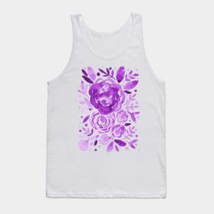 Watercolor roses bouquet - ultra violet Tank Top